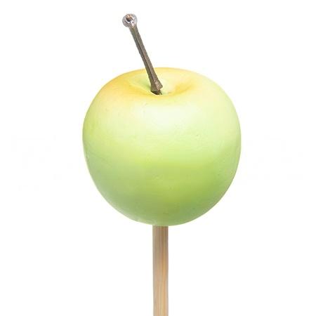 Декор яблоко на штекере, зеленый