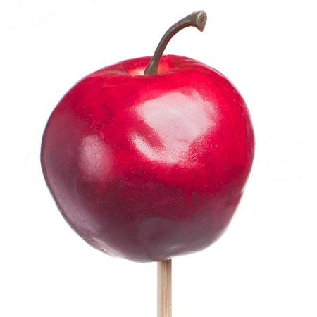 Декор яблоко на штекере, красный