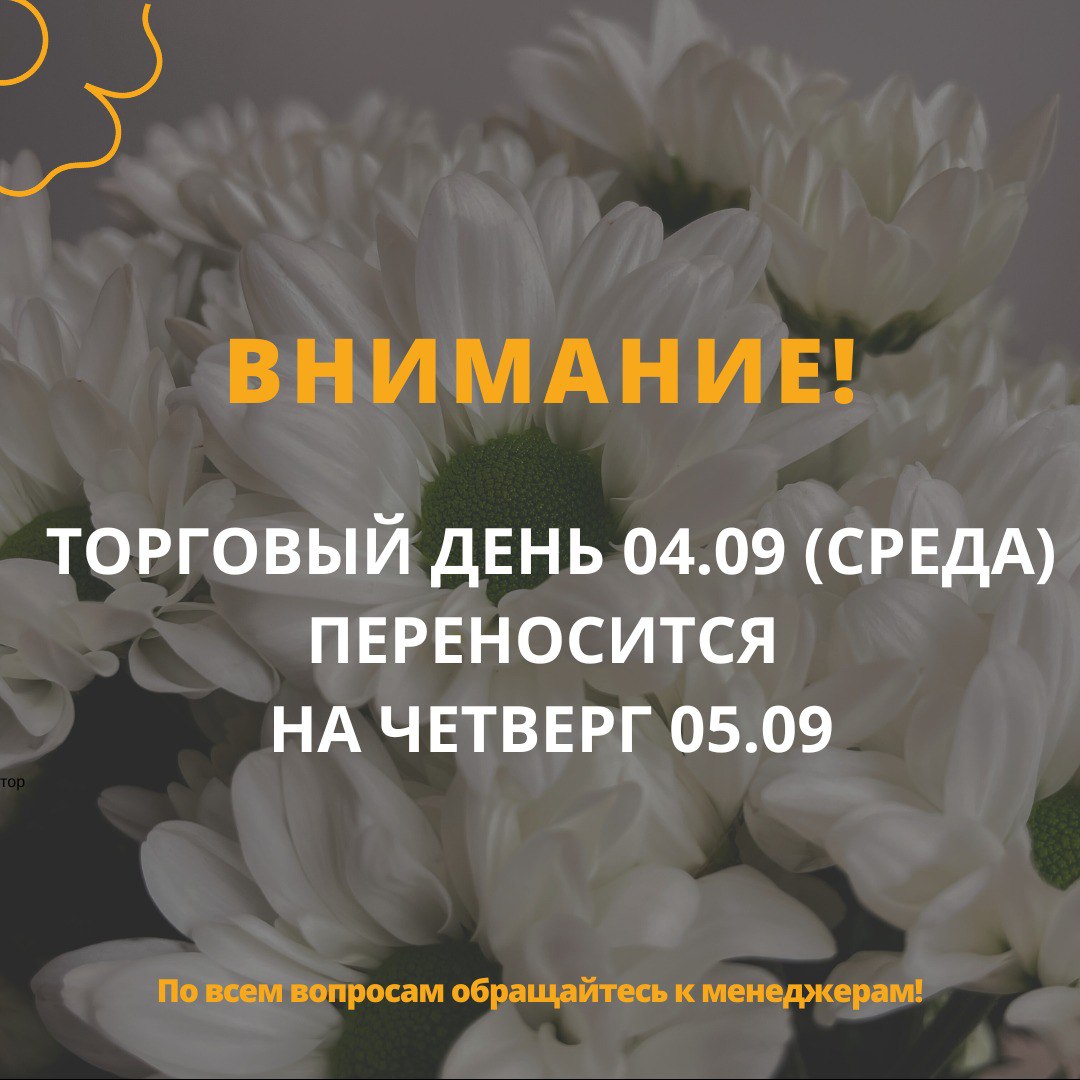ТД 04.09 переносится на 05.09!